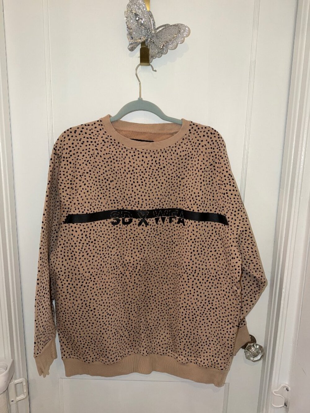 Sarah's Day x White Fox Active Spotted Crewneck Sweatshirt, Size L